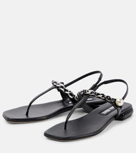 Miu Miu Patent leather thong sandals