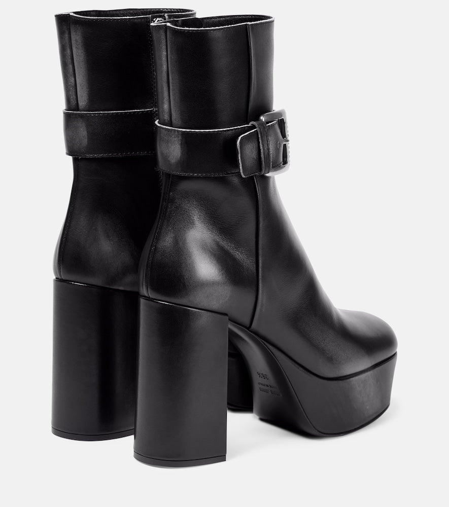 Miu Miu Platform leather ankle boots