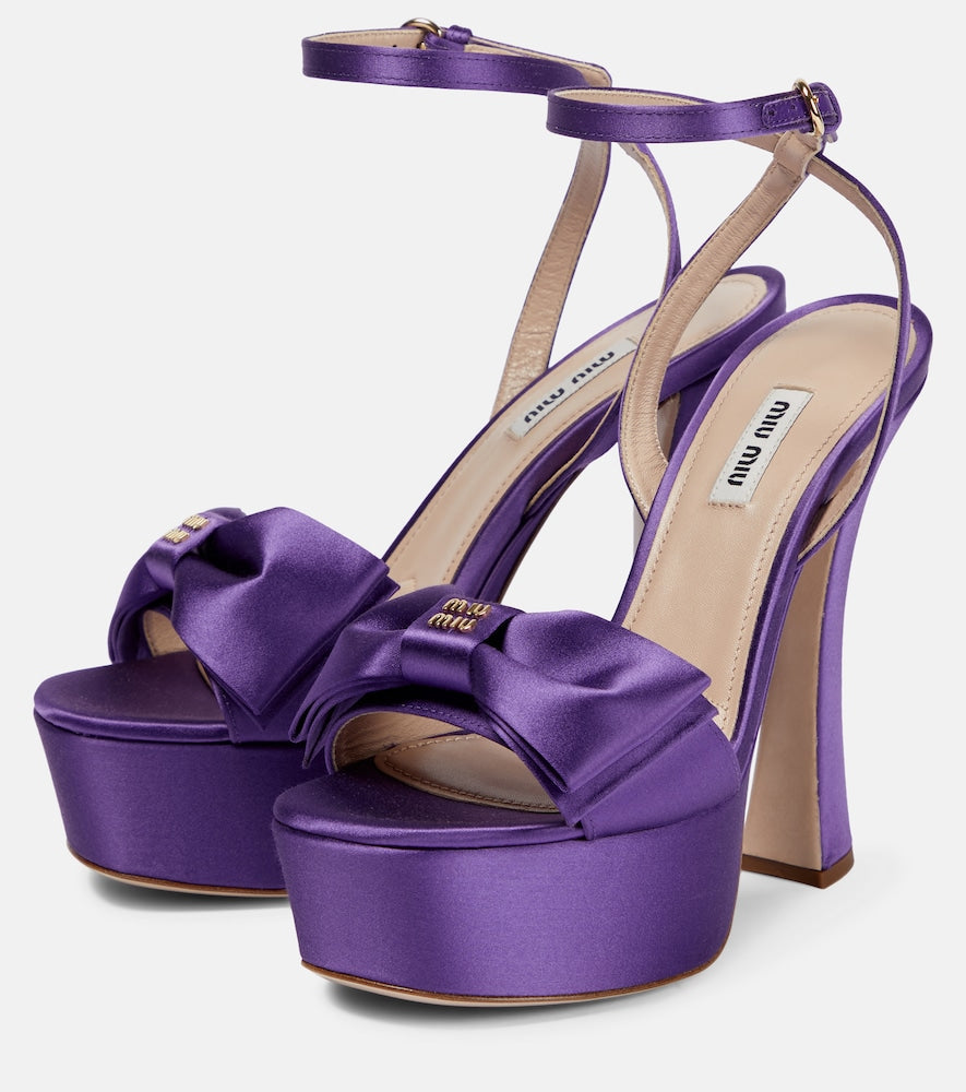 Miu Miu Satin platform sandals