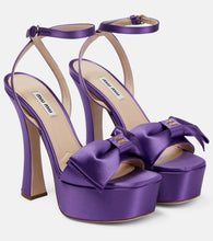 Miu Miu Satin platform sandals - Miu Miu 缎面厚底凉鞋