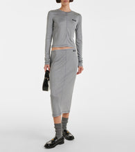 Miu Miu Silk midi skirt