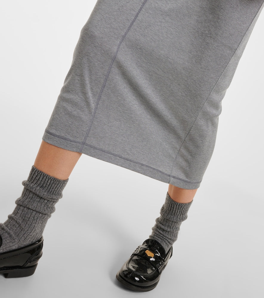 Miu Miu Silk midi skirt