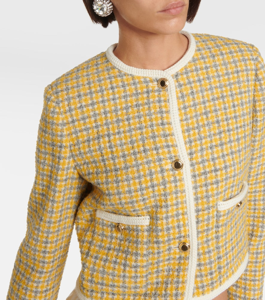Miu Miu Single-breasted boucl√É¬© jacket