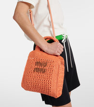 Miu Miu Small raffia tote bag
