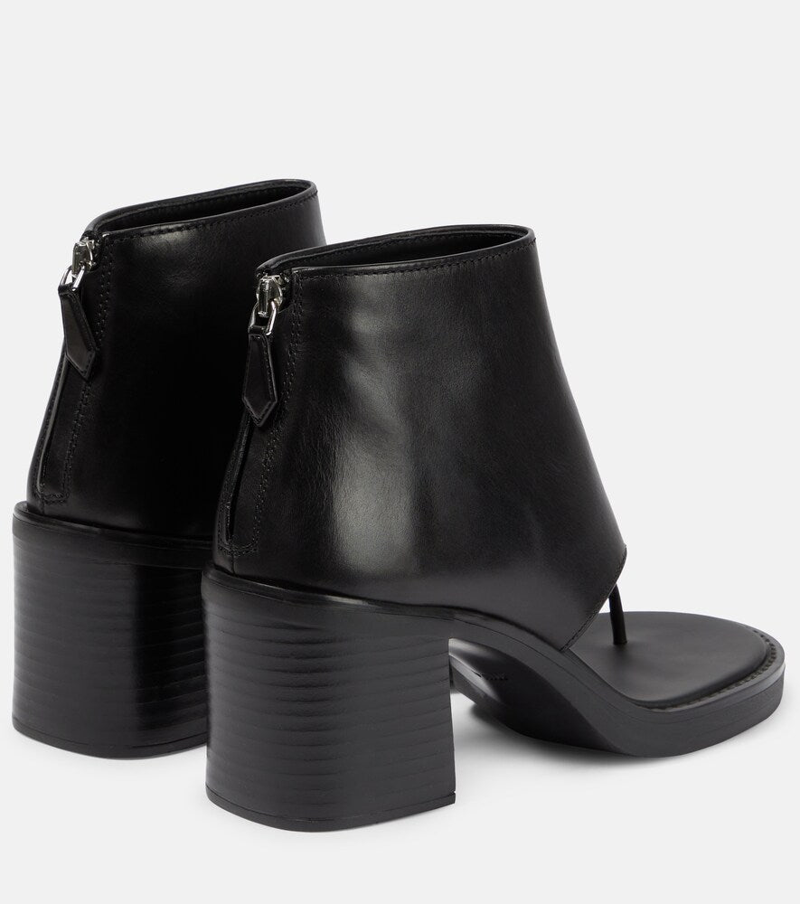 Miu Miu Thong leather ankle sandals