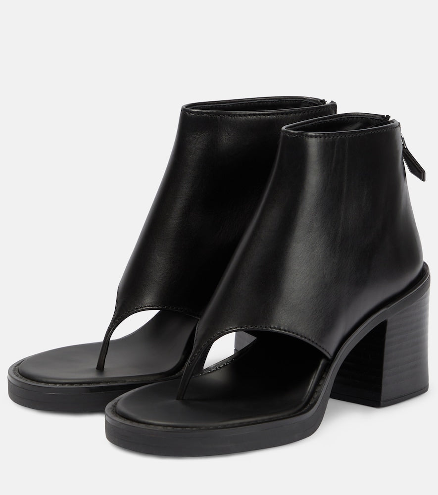 Miu Miu Thong leather ankle sandals