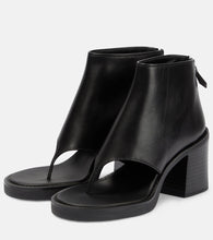 Miu Miu Thong leather ankle sandals
