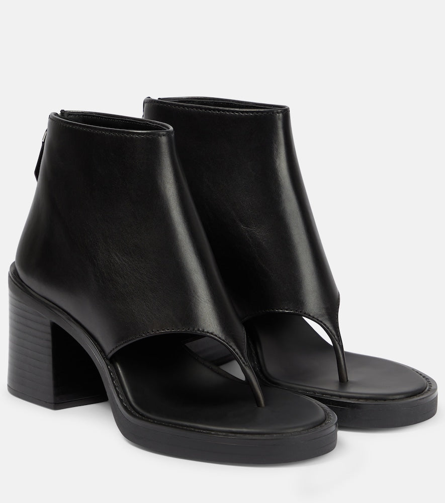 Miu Miu Thong leather ankle sandals - Miu Miu 人字拖皮革踝凉鞋