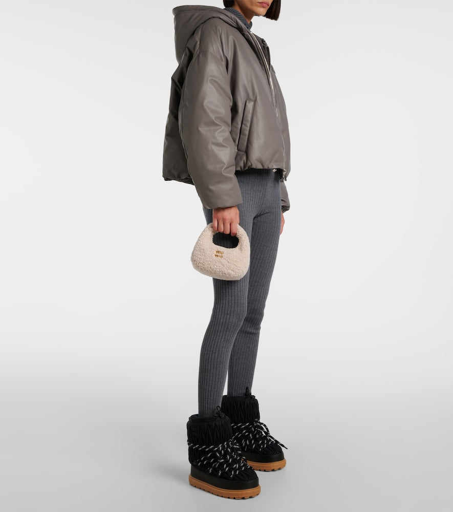 Miu Miu Wander Mini shearling shoulder bag