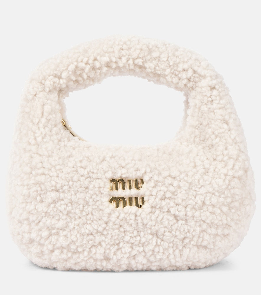 Miu Miu Wander Mini shearling shoulder bag - Miu Miu Wander Mini 羊毛单肩包