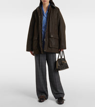 Miu Miu Waxed oversized canvas cotton jacket