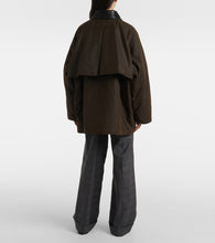 Miu Miu Waxed oversized canvas cotton jacket