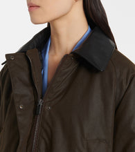 Miu Miu Waxed oversized canvas cotton jacket