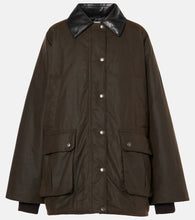 Miu Miu Waxed oversized canvas cotton jacket - Miu Miu 蜡面超大帆布棉夹克
