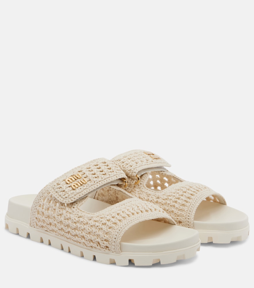 Miu Miu Crochet sandals in White - Flat Sandals