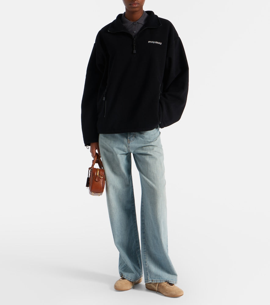 Miu Miu Gymnasium shearling-lined suede sneakers in Beige - Low-Top Sneakers