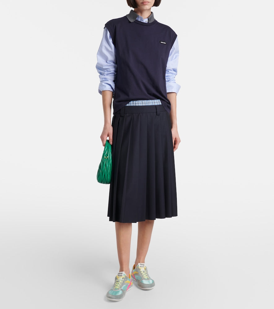 Multicoloured Miu Miu Gymnasium suede and technical sneakers - Low-Top Sneakers