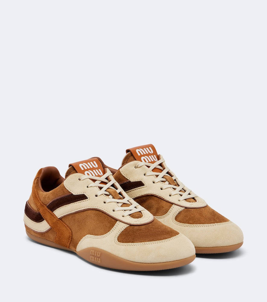 Brown Miu Miu Gymnasium suede sneakers - Low-Top Sneakers