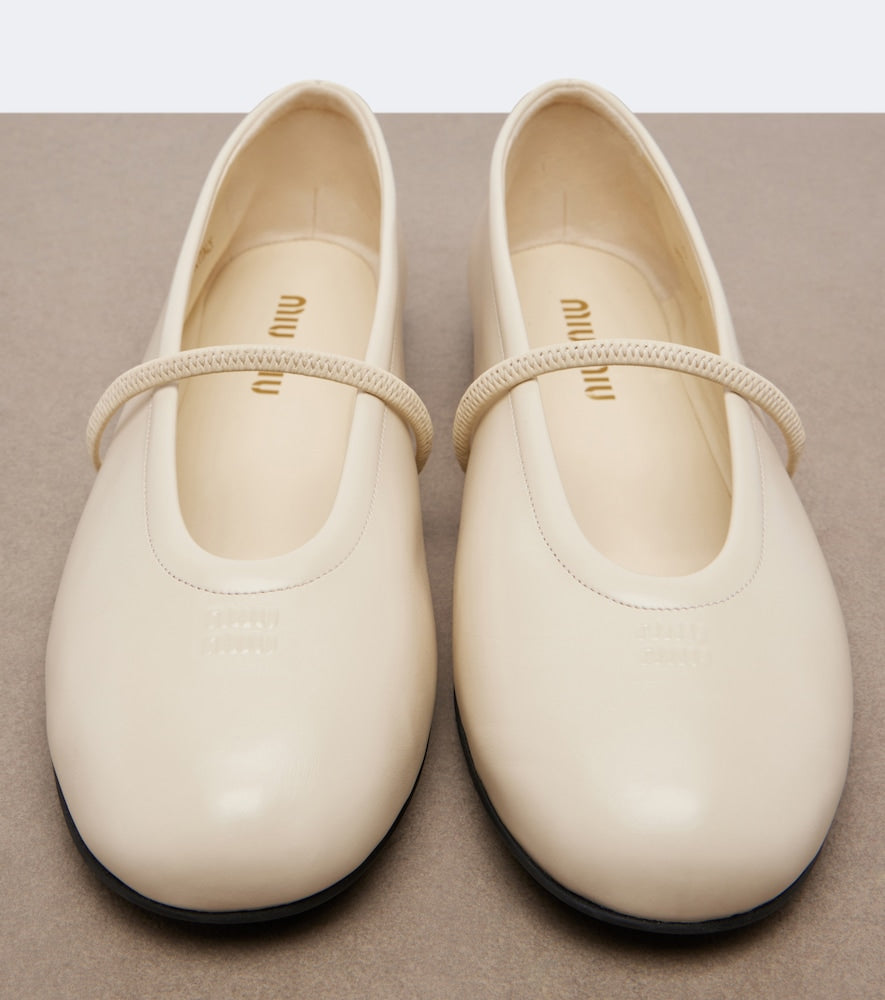 White Miu Miu Leather ballet flats - Ballerina Flats