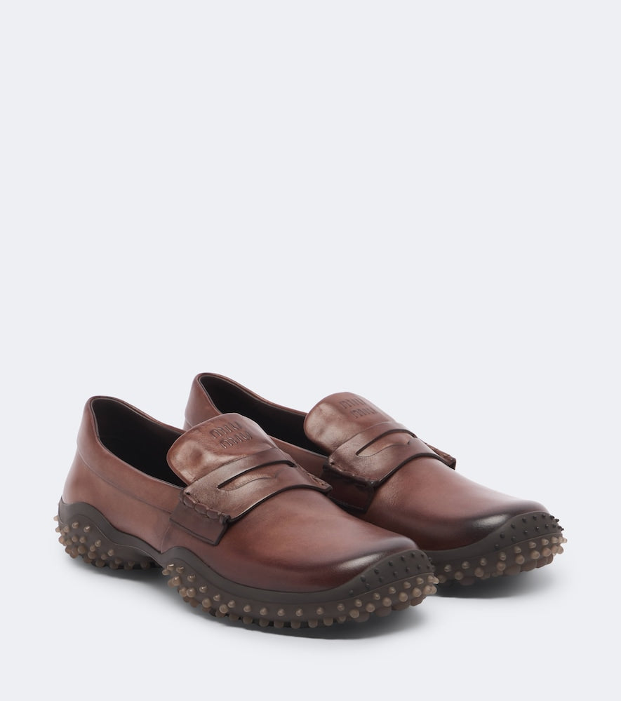 Miu Miu Leather loafers - Brown Loafers