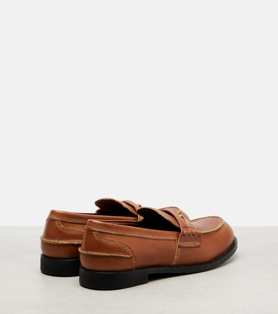 Miu Miu Leather penny loafers (Brown) - Loafers