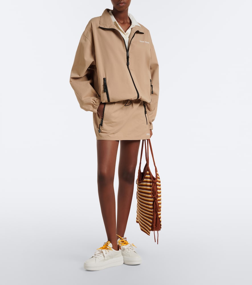 Miu Miu Leather platform sneakers - White Low-Top Sneakers