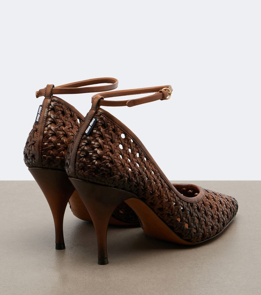 Miu Miu Woven leather pumps in Brown - High-Heel Pumps