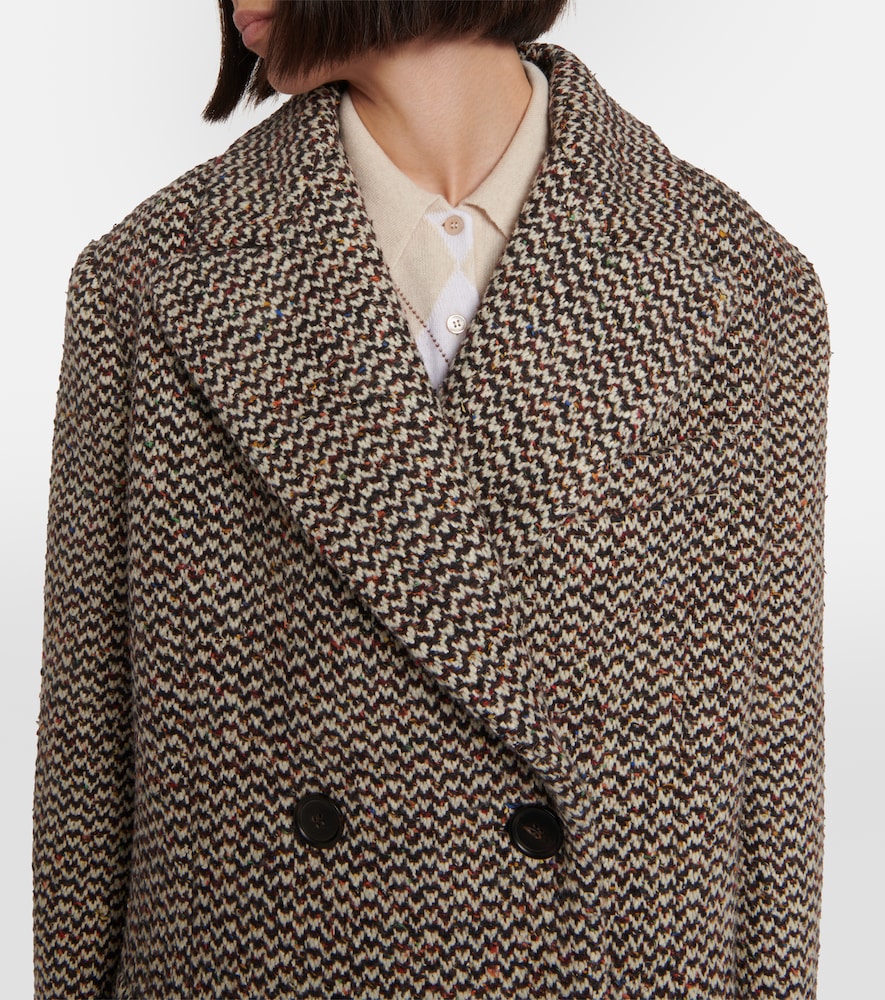 Miu Miu Wool and silk-blend boucl√É¬© coat