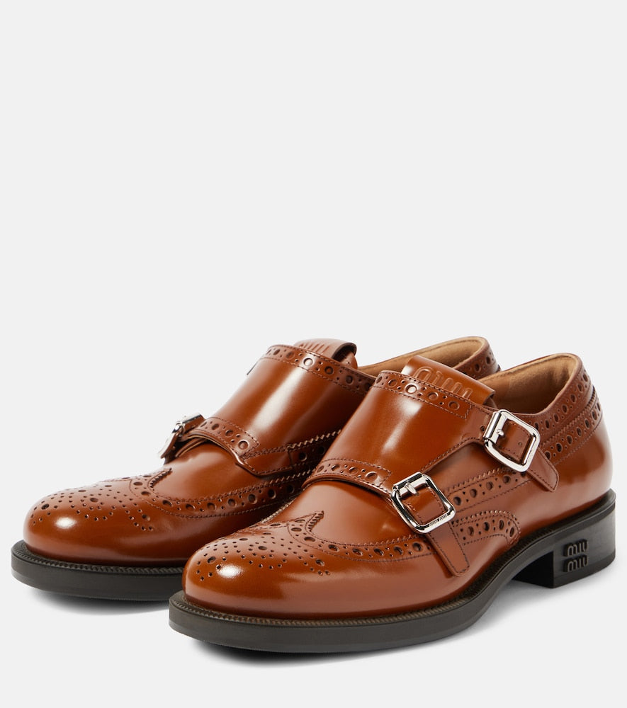 Miu Miu x Church√¢¬Ä¬ôs Double Monk leather brogues