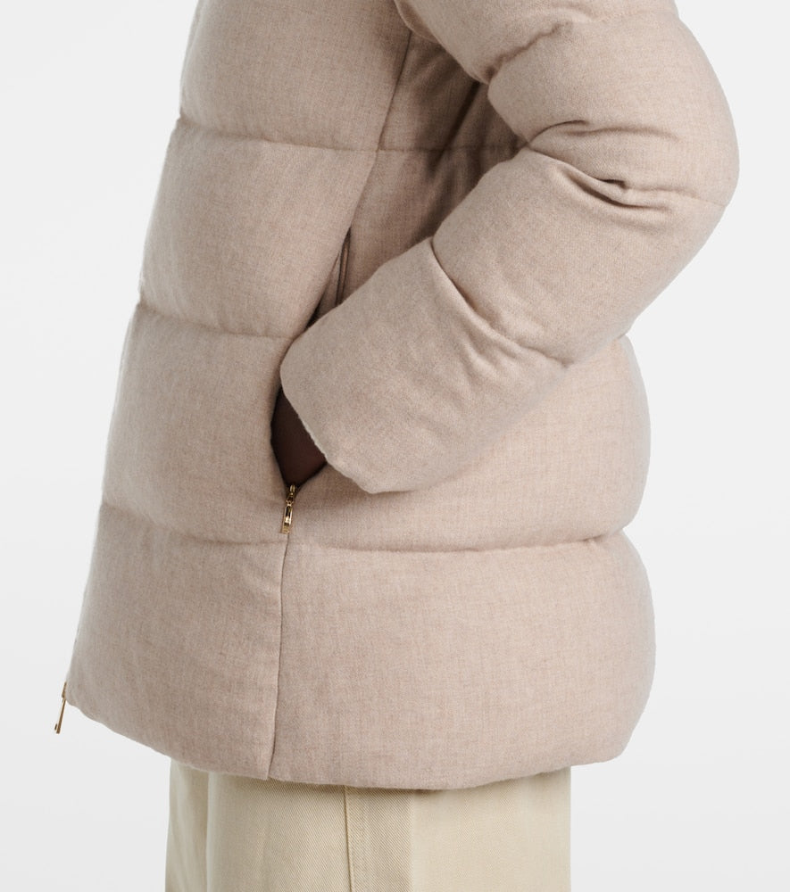 Moncler Bonaguil wool and cashmere down jacket