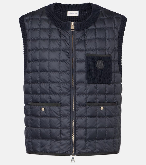 Moncler Cotton-blend down sweater vest