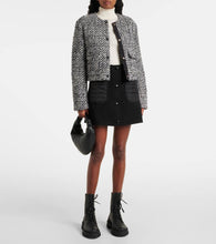 Moncler Dauphin cropped tweed down jacket