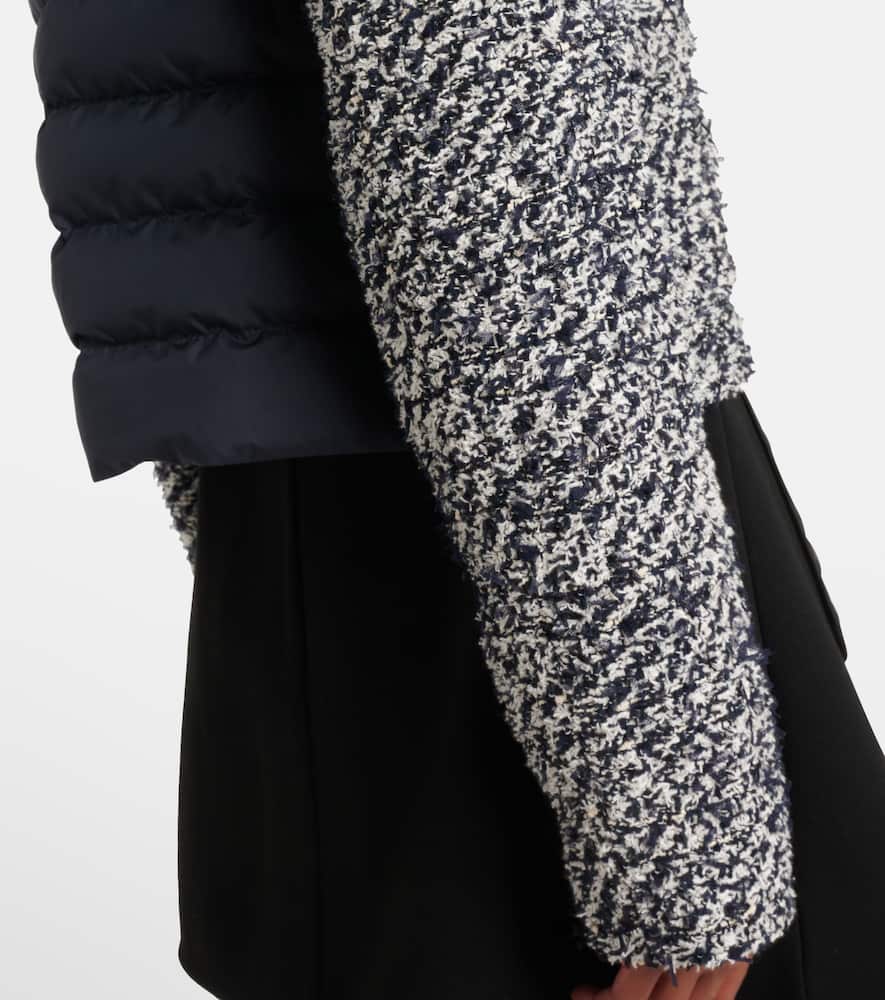 Moncler Dauphin cropped tweed down jacket