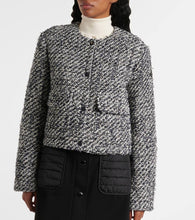 Moncler Dauphin cropped tweed down jacket