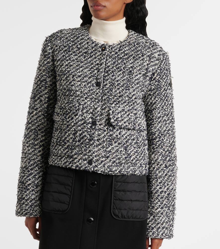 Moncler Dauphin cropped tweed down jacket