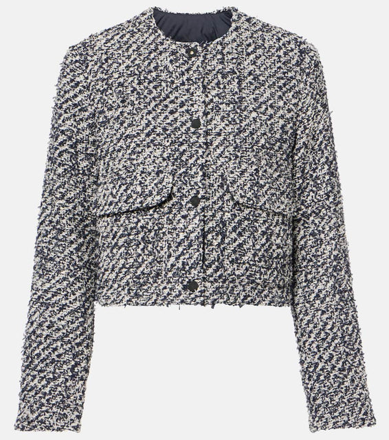 Moncler Dauphin cropped tweed down jacket