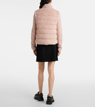 Moncler Down-paneled faux fur and wool cardigan