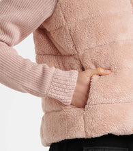 Moncler Down-paneled faux fur and wool cardigan