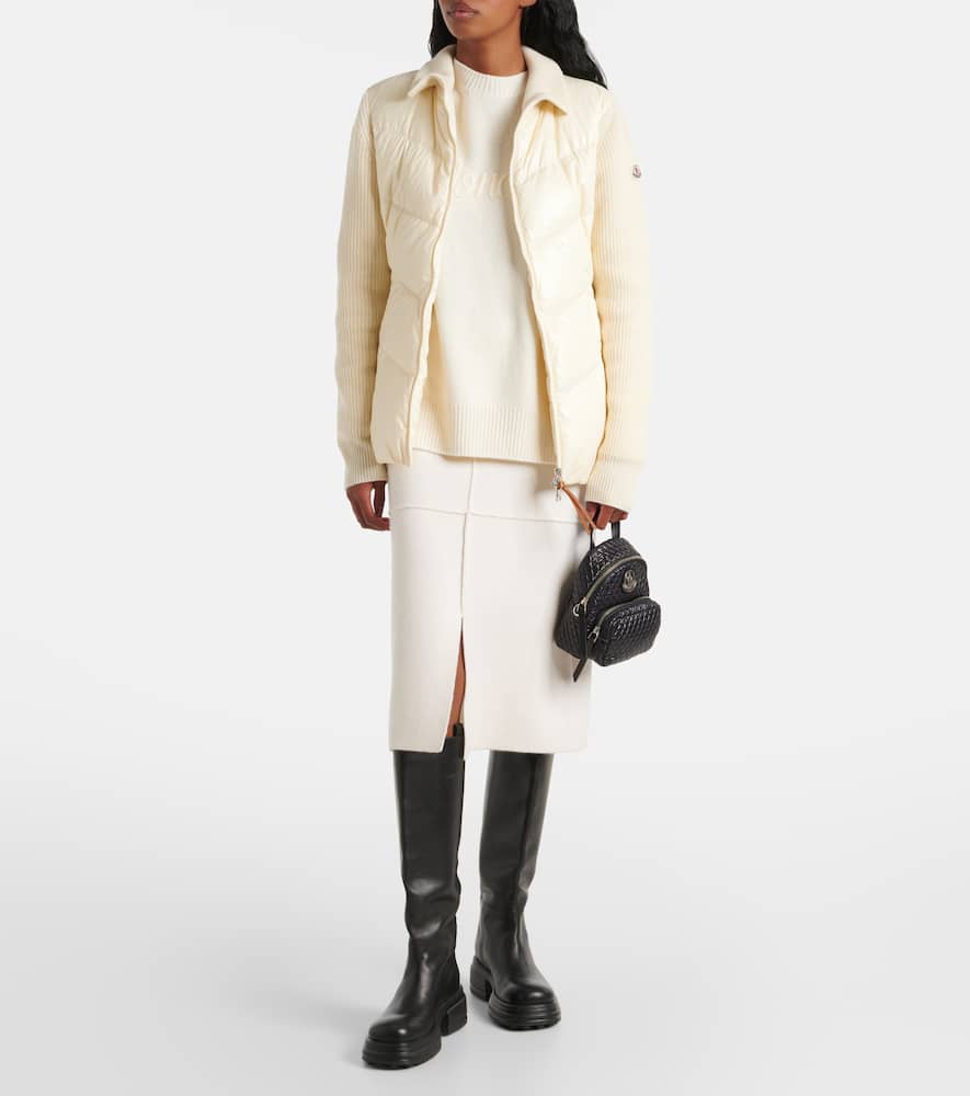 Moncler Down-paneled wool cardigan