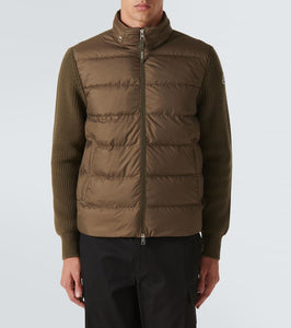 Moncler Down-paneled wool jacket