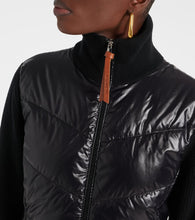 Moncler Down-paneled wool-trimmed cardigan