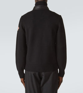 Moncler Grenoble Down-paneled zip-up wool cardigan