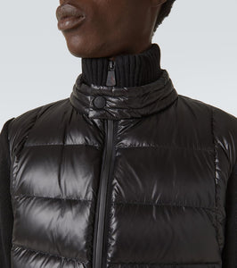 Moncler Grenoble Down-paneled zip-up wool cardigan