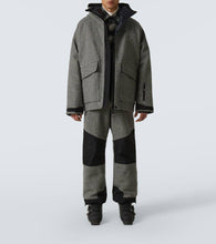 Moncler Grenoble Gelt checked cotton down shirt jacket