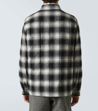 Moncler Grenoble Gelt checked cotton down shirt jacket
