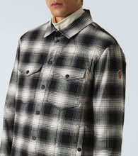 Moncler Grenoble Gelt checked cotton down shirt jacket