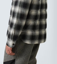 Moncler Grenoble Gelt checked cotton down shirt jacket