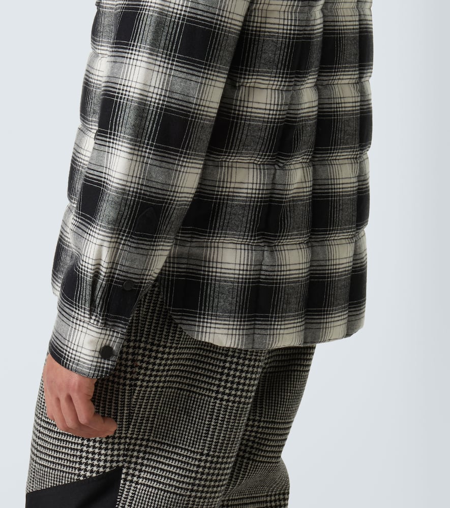 Moncler Grenoble Gelt checked cotton down shirt jacket