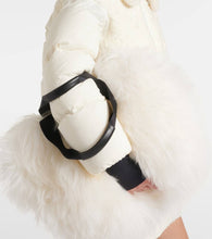 Moncler Grenoble Leather-trimmed shearling tote bag