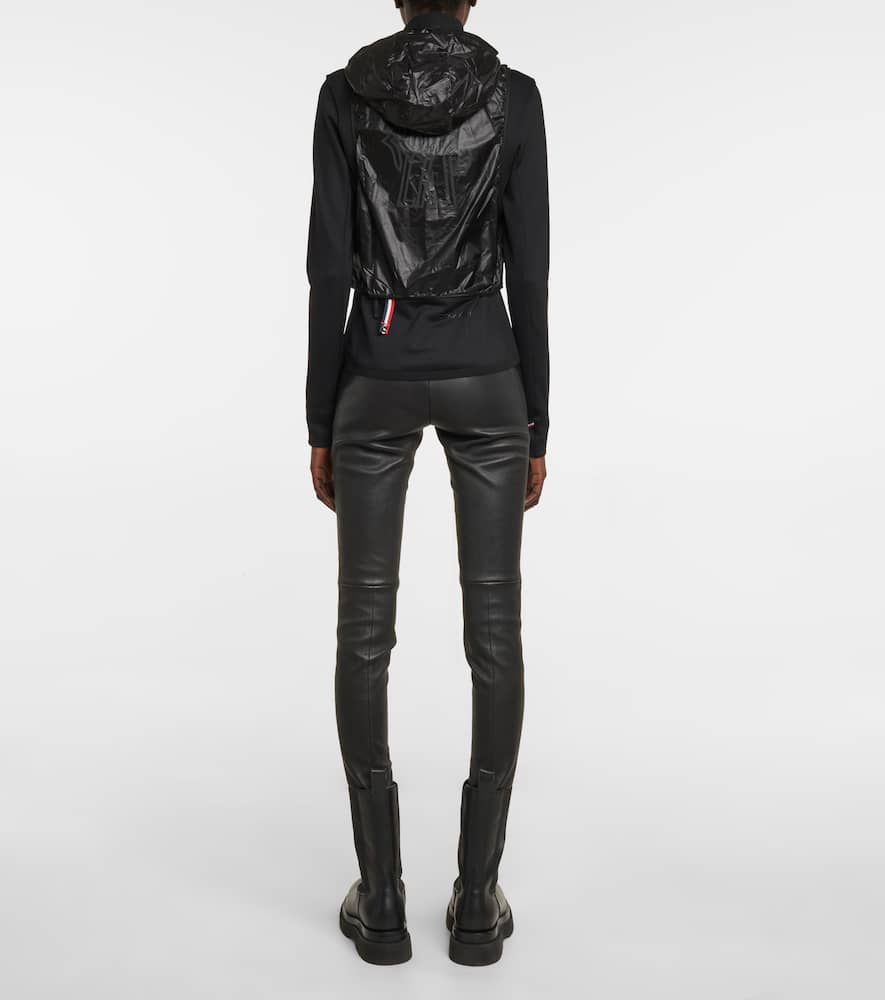 Moncler Grenoble Technical jersey zip-up hoodie